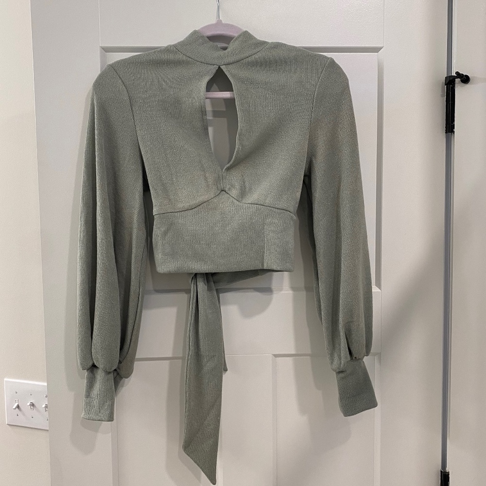 Steffi Knit Crop - Sage -